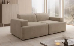 Designer 2 Sitzer Sofa Monza in Samt