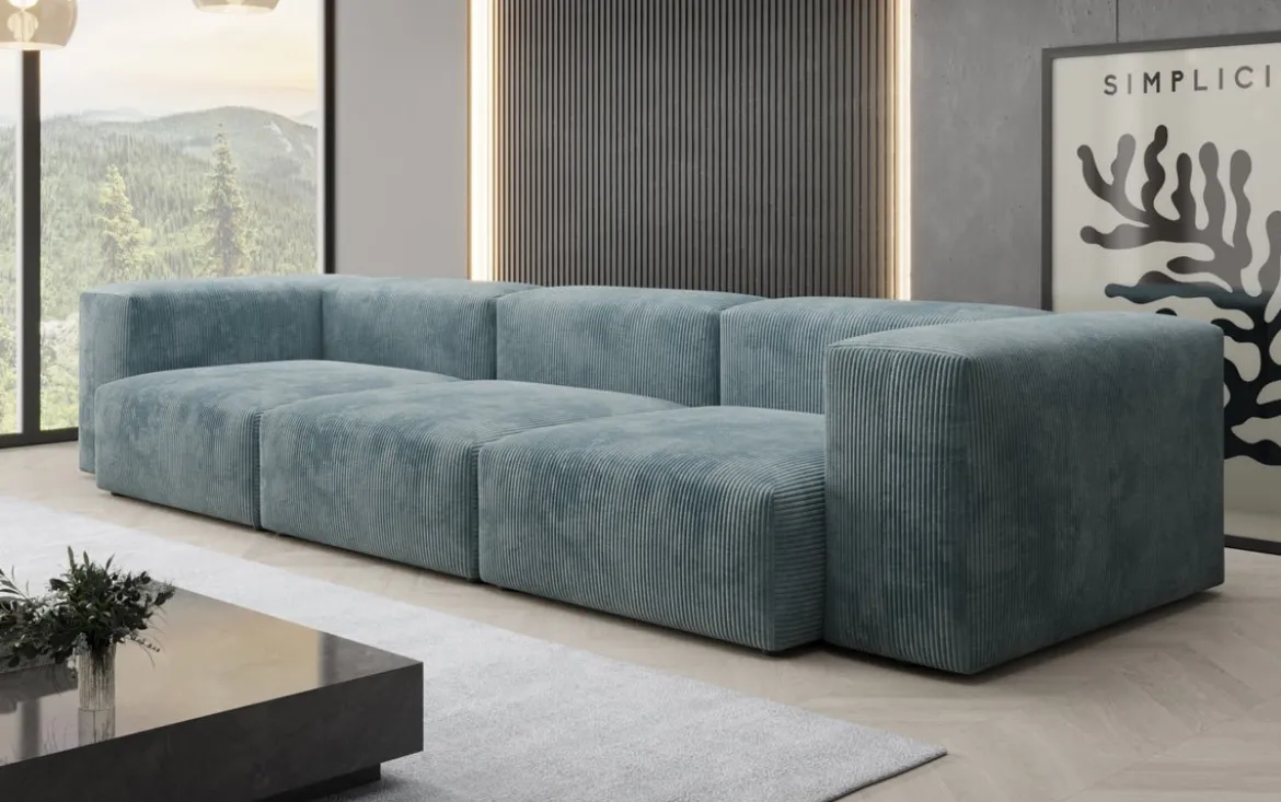 Designer 3 Sitzer Sofa Snug in Cord