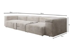 Designer 3 Sitzer Sofa Snug in Cord