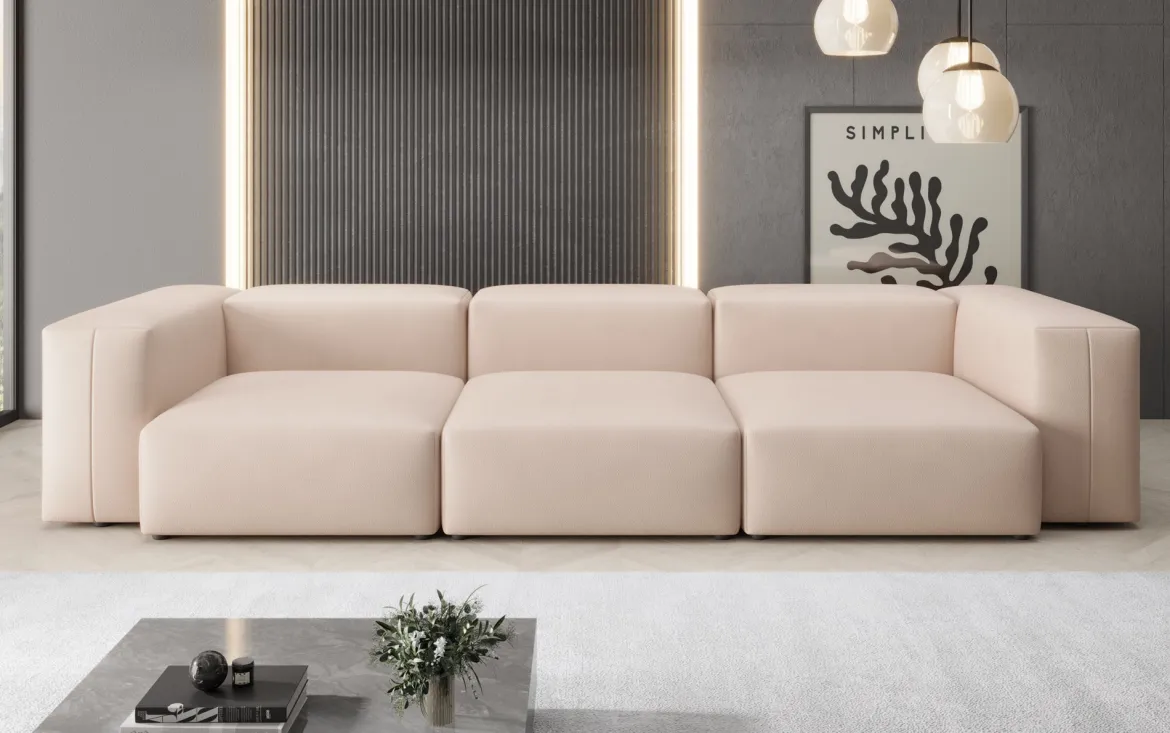 Designer 3 Sitzer Sofa Snug in Echtleder