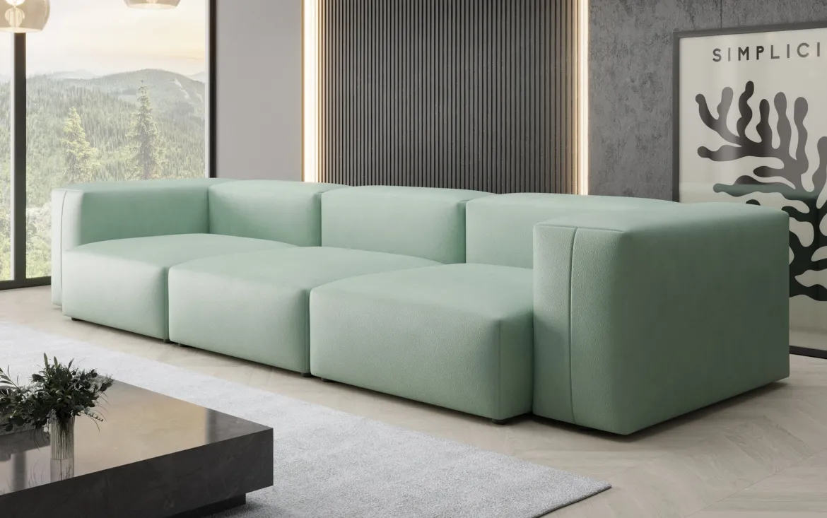 Designer 3 Sitzer Sofa Snug in Echtleder