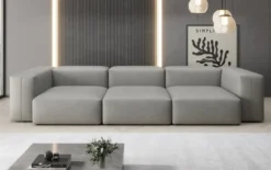 Designer 3 Sitzer Sofa Snug in Echtleder