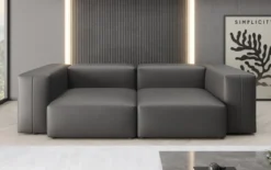 Designer 2 Sitzer Sofa Snug in Echtleder