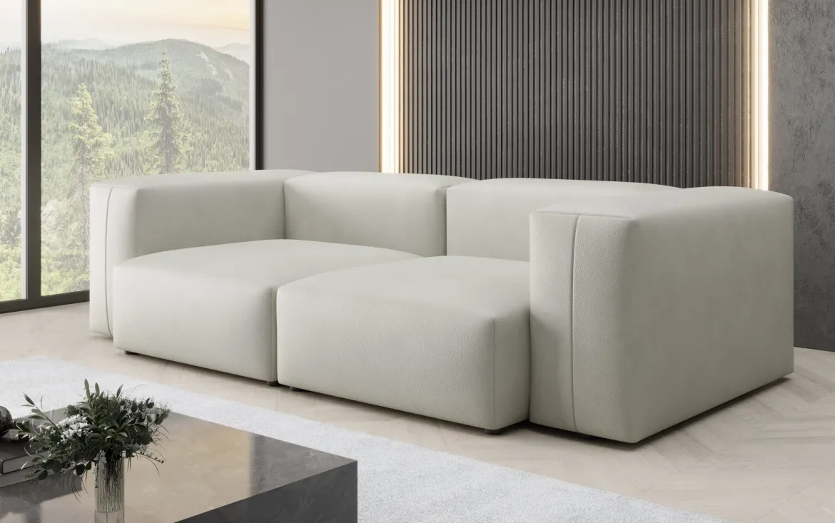 Designer 2 Sitzer Sofa Snug in Echtleder