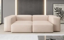 Designer 2 Sitzer Sofa Snug in Echtleder