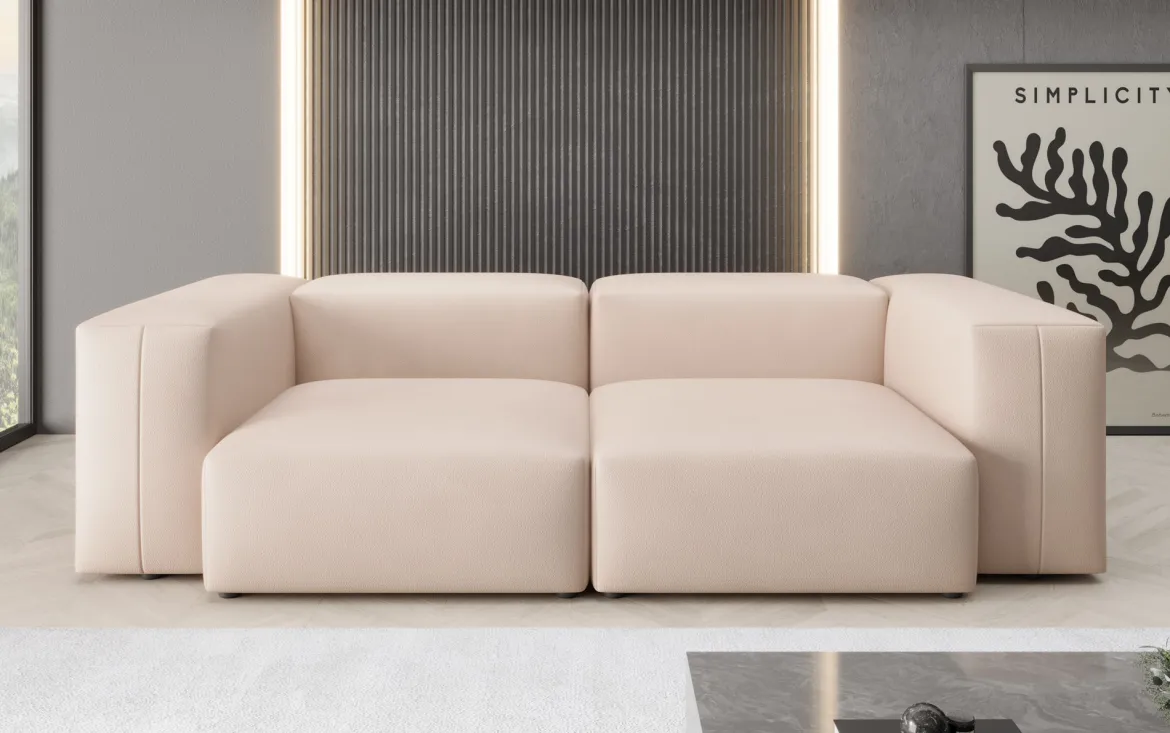 Designer 2 Sitzer Sofa Snug in Echtleder