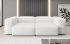 Designer 2 Sitzer Sofa Snug in Echtleder