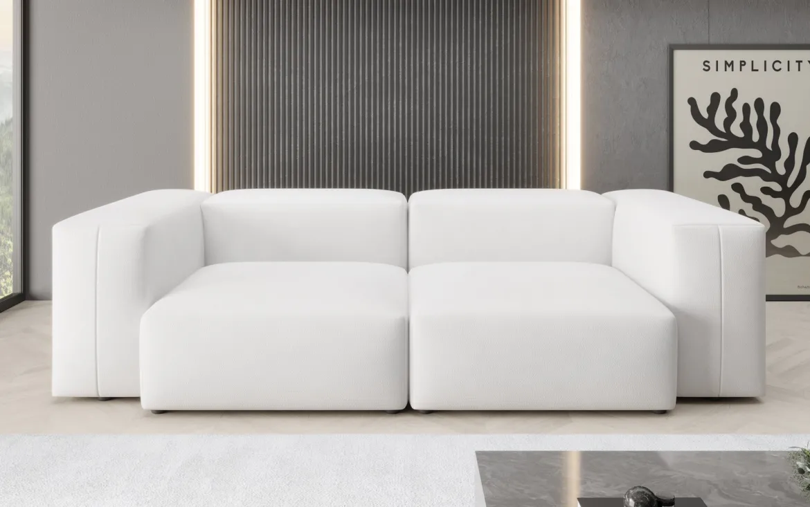 Designer 2 Sitzer Sofa Snug in Echtleder