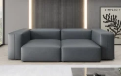 Designer 2 Sitzer Sofa Snug in Echtleder