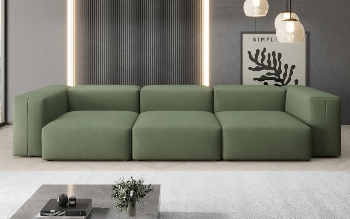 Designer 3 Sitzer Sofa Snug in Stoff