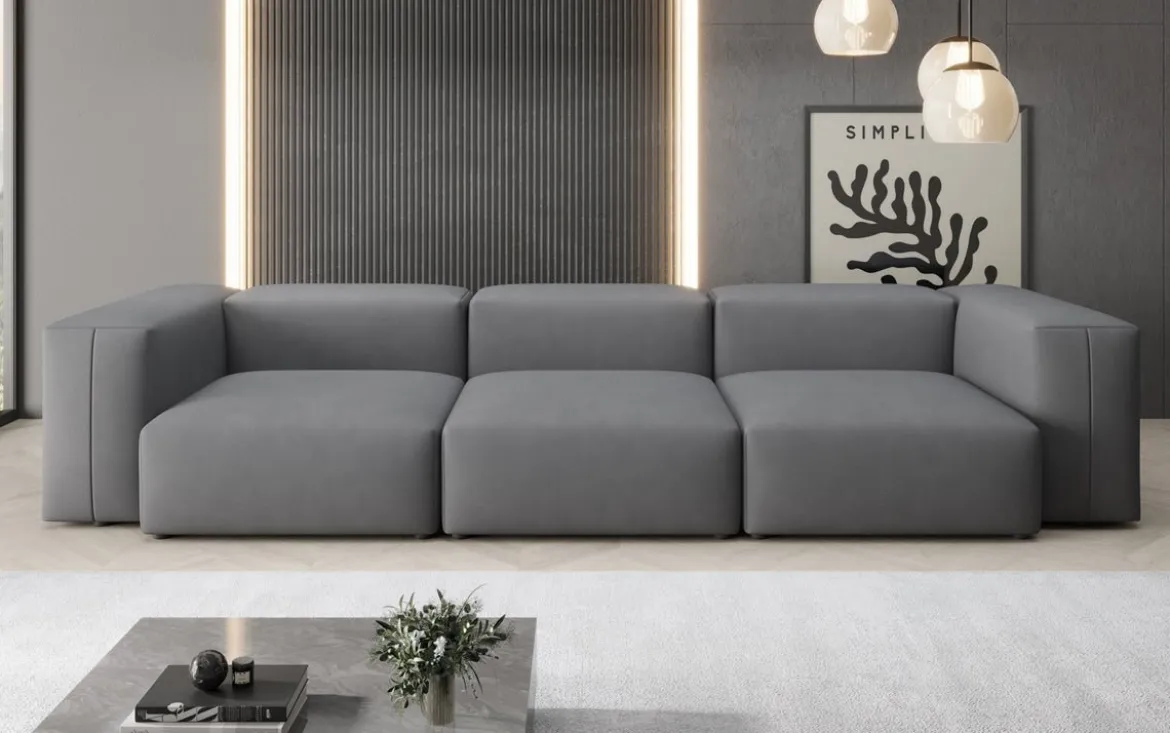 Designer 3 Sitzer Sofa Snug in Stoff