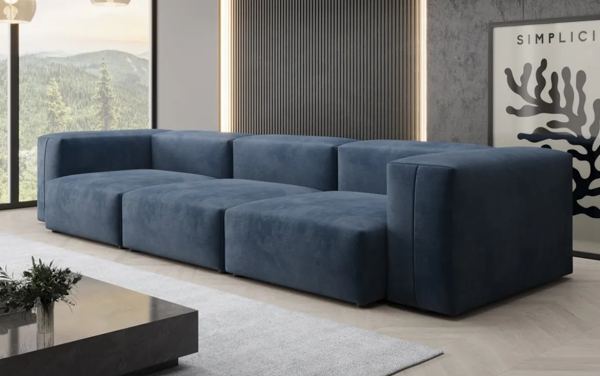 Designer 3 Sitzer Sofa Snug in Samt