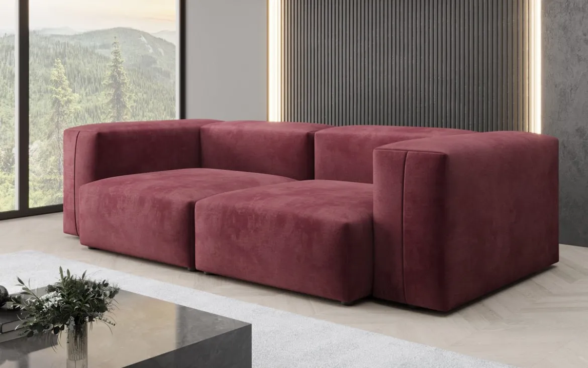 Designer 2 Sitzer Sofa Snug in Samt