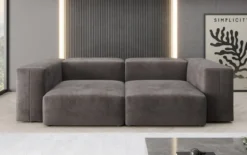 Designer 2 Sitzer Sofa Snug in Samt