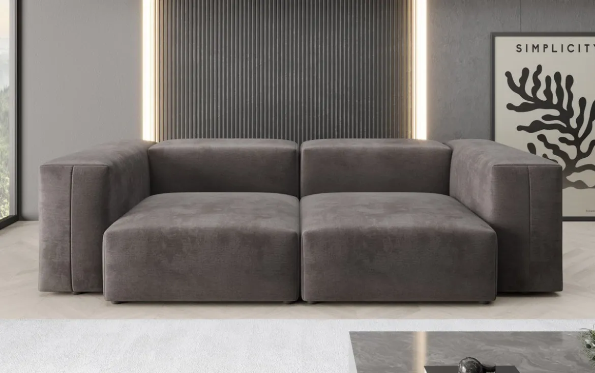 Designer 2 Sitzer Sofa Snug in Samt