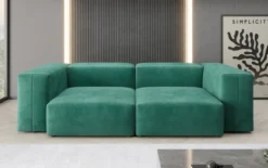 Designer 2 Sitzer Sofa Snug in Samt
