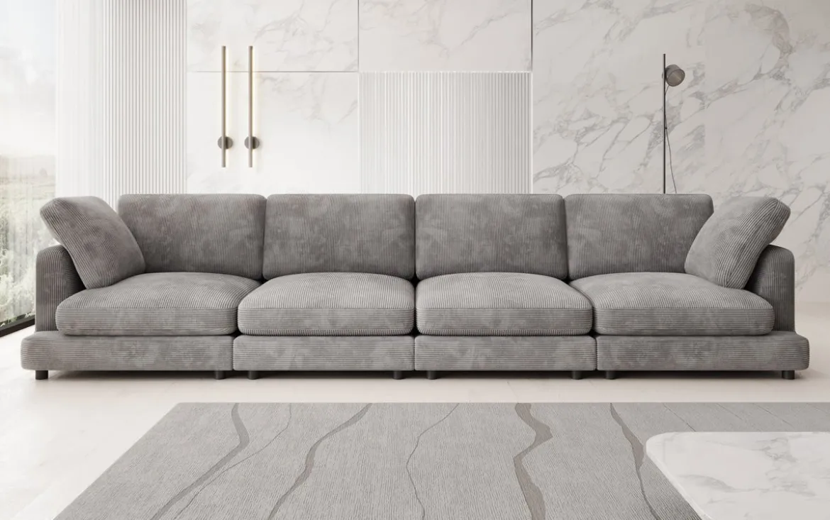 Designer 4 Sitzer Sofa Thalessa in Cord