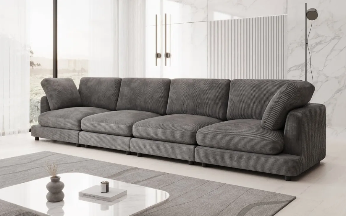 Designer 4 Sitzer Sofa Thalessa in Cord