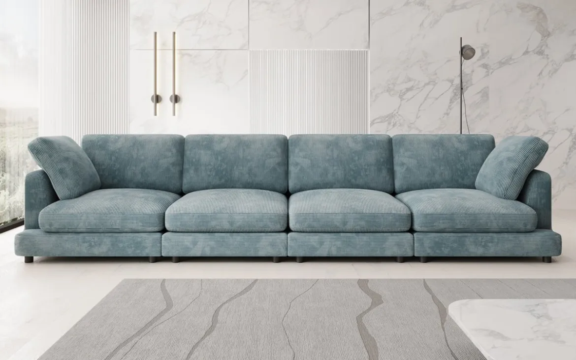 Designer 4 Sitzer Sofa Thalessa in Cord