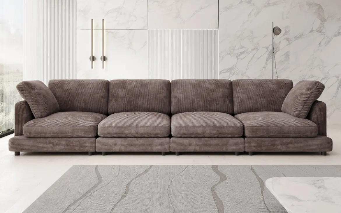 Designer 4 Sitzer Sofa Thalessa in Cord