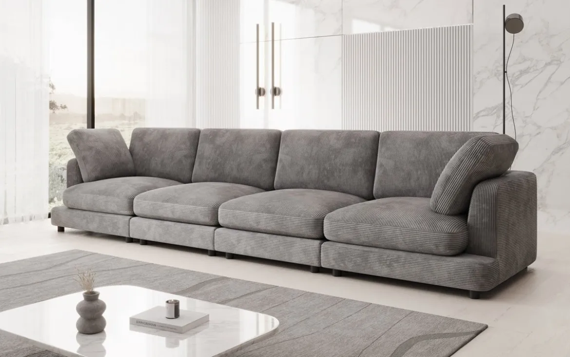 Designer 4 Sitzer Sofa Thalessa in Cord