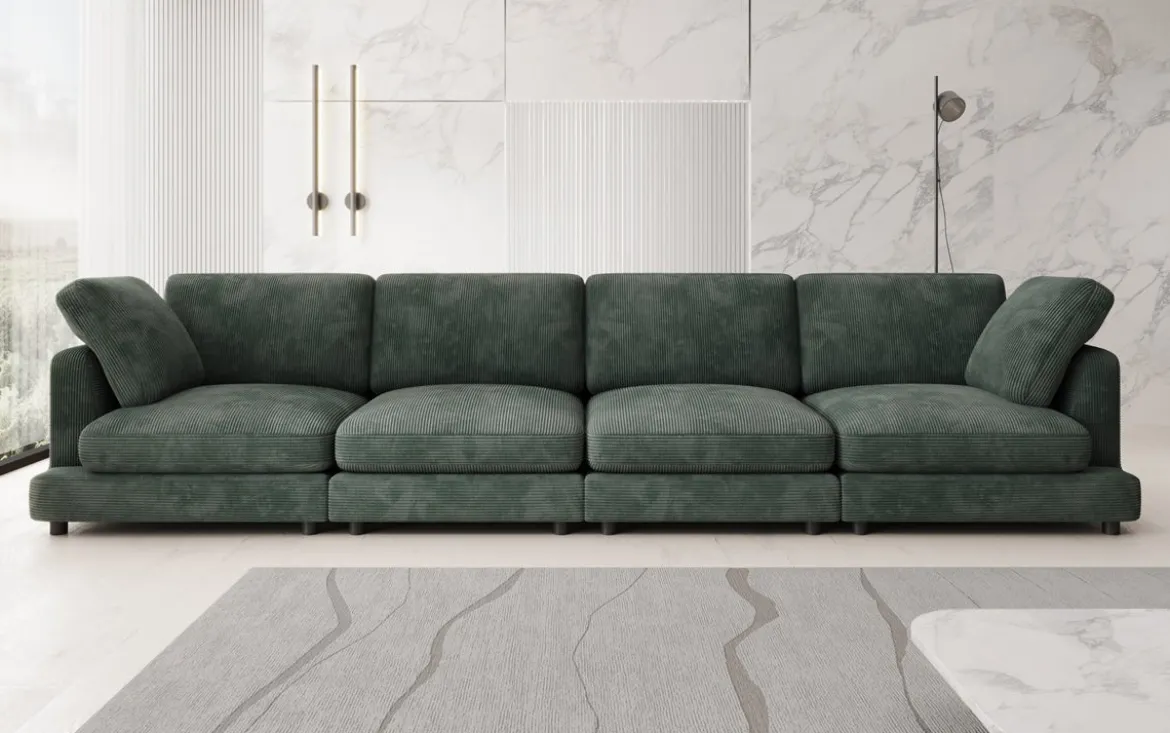Designer 4 Sitzer Sofa Thalessa in Cord