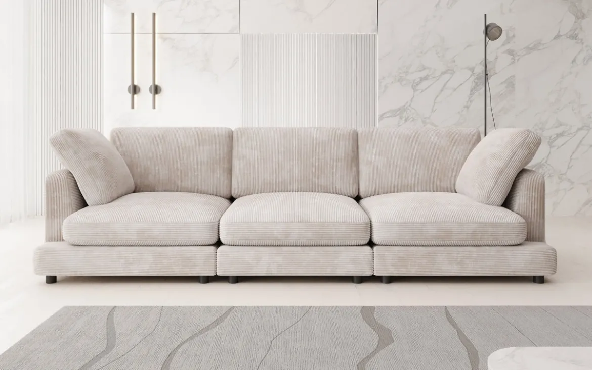 Designer 3 Sitzer Sofa Thalessa in Cord