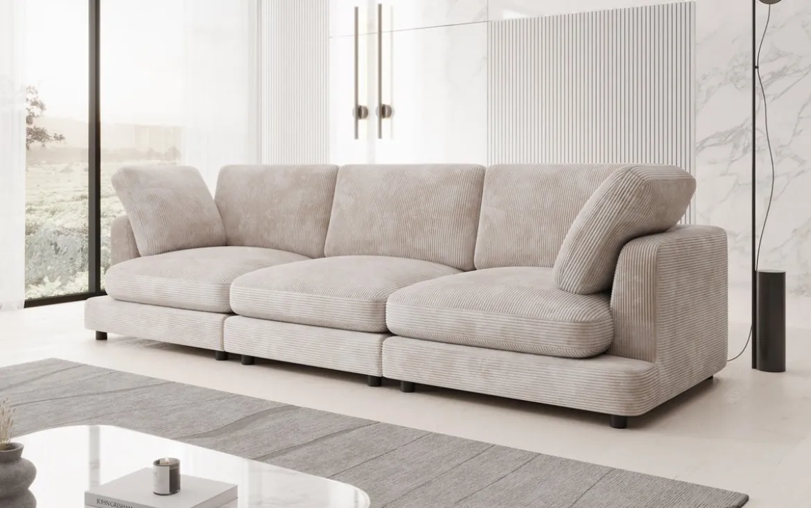 Designer 3 Sitzer Sofa Thalessa in Cord