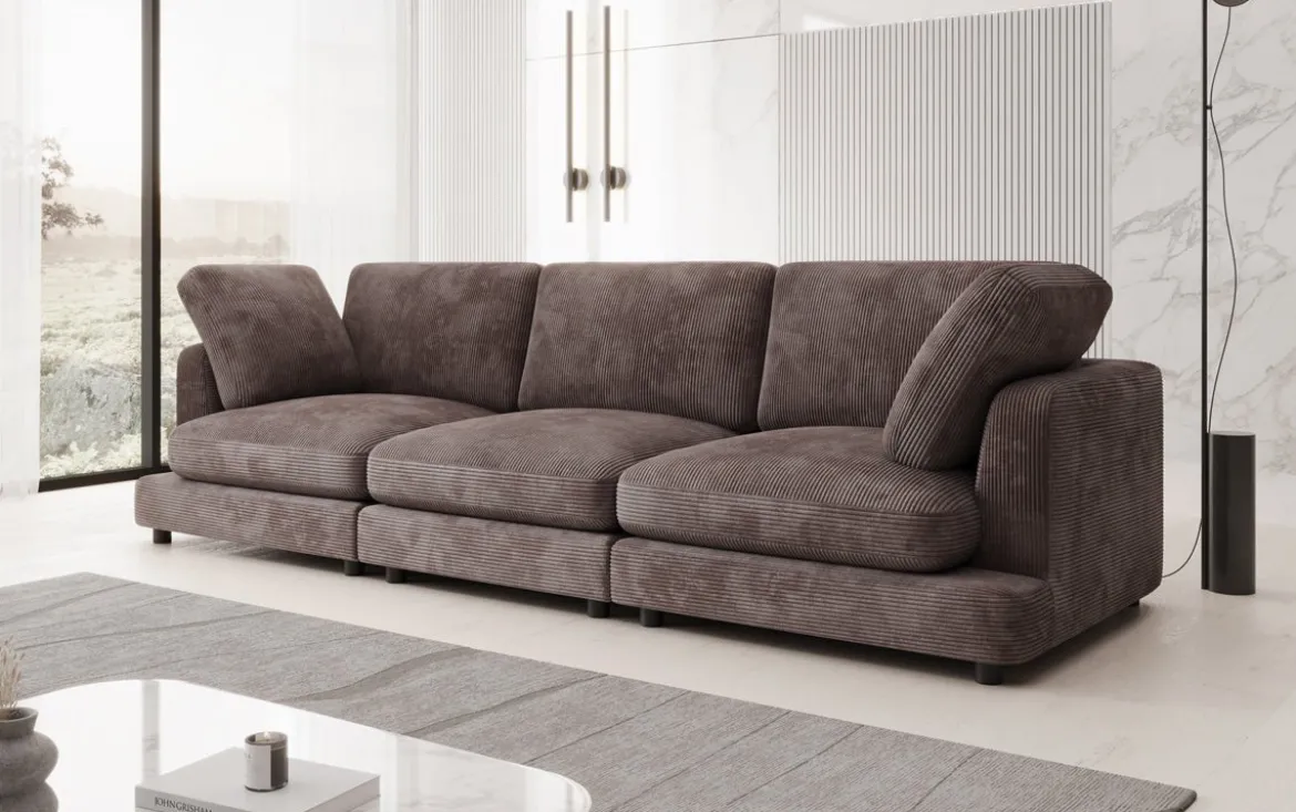 Designer 3 Sitzer Sofa Thalessa in Cord