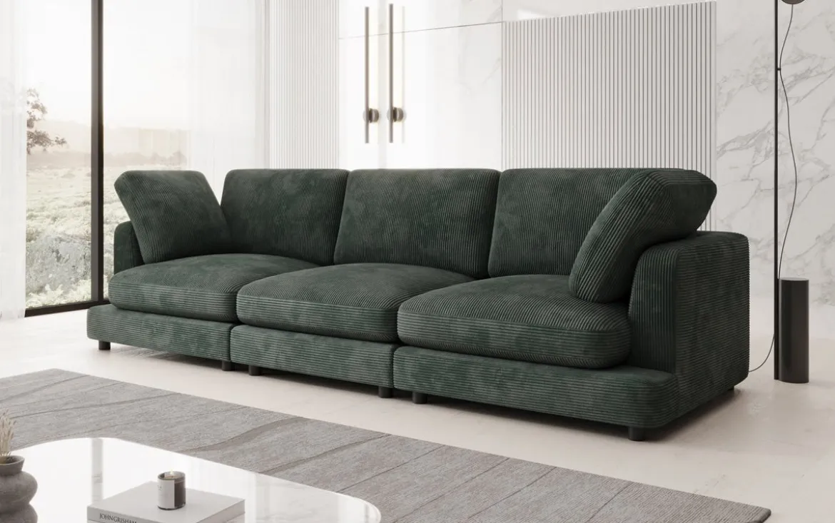 Designer 3 Sitzer Sofa Thalessa in Cord