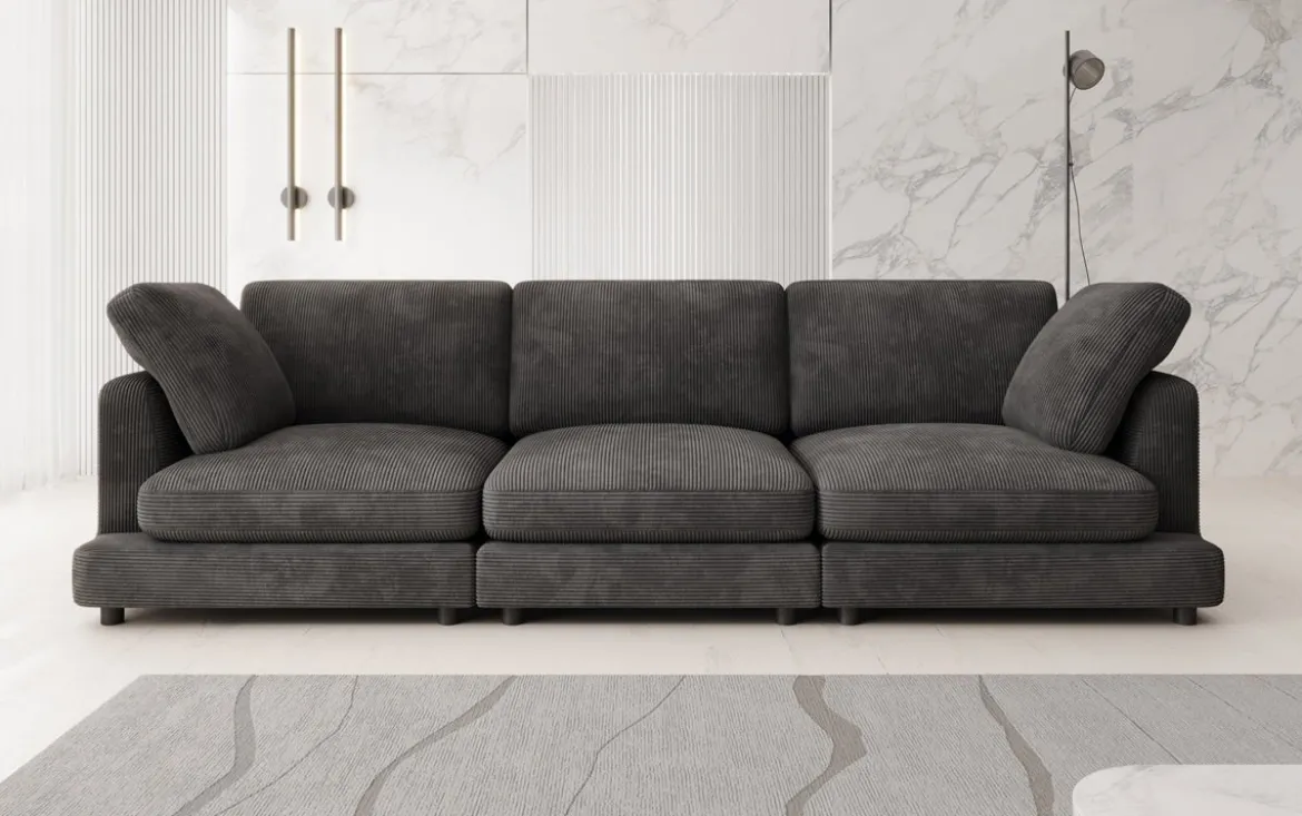 Designer 3 Sitzer Sofa Thalessa in Cord