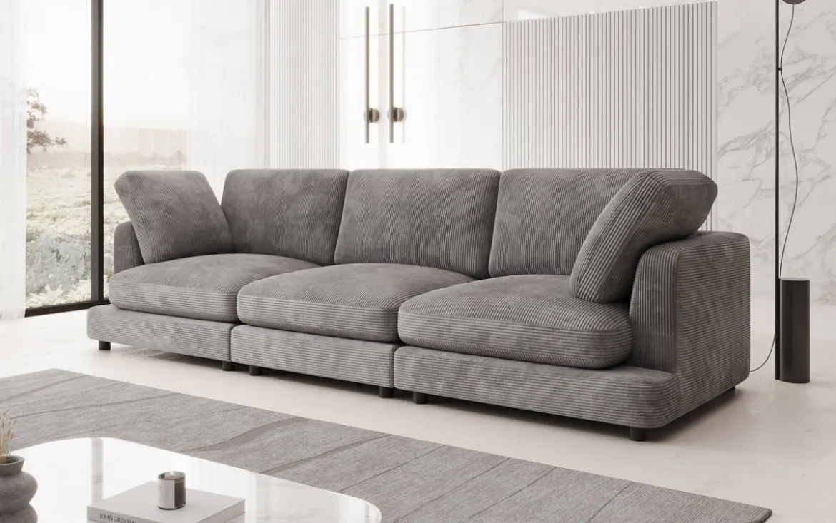 Designer 3 Sitzer Sofa Thalessa in Cord