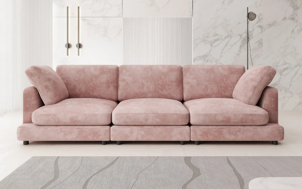 Designer 3 Sitzer Sofa Thalessa in Cord