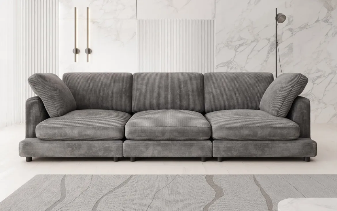 Designer 3 Sitzer Sofa Thalessa in Cord