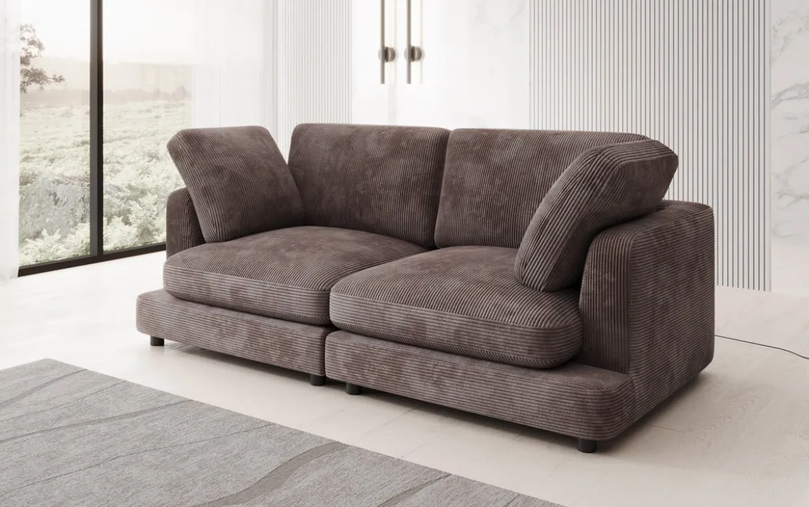 Designer 2 Sitzer Sofa Thalessa in Cord