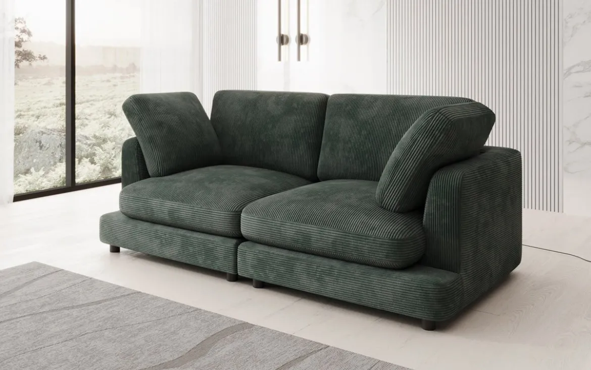 Designer 2 Sitzer Sofa Thalessa in Cord