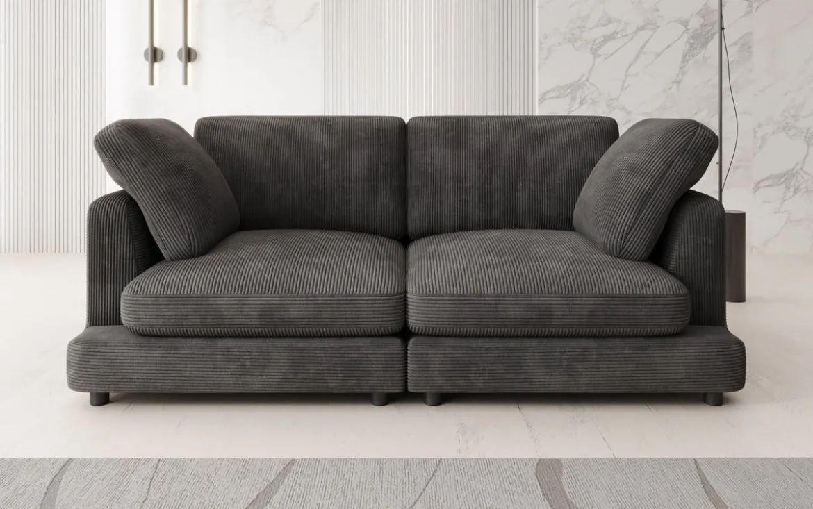 Designer 2 Sitzer Sofa Thalessa in Cord