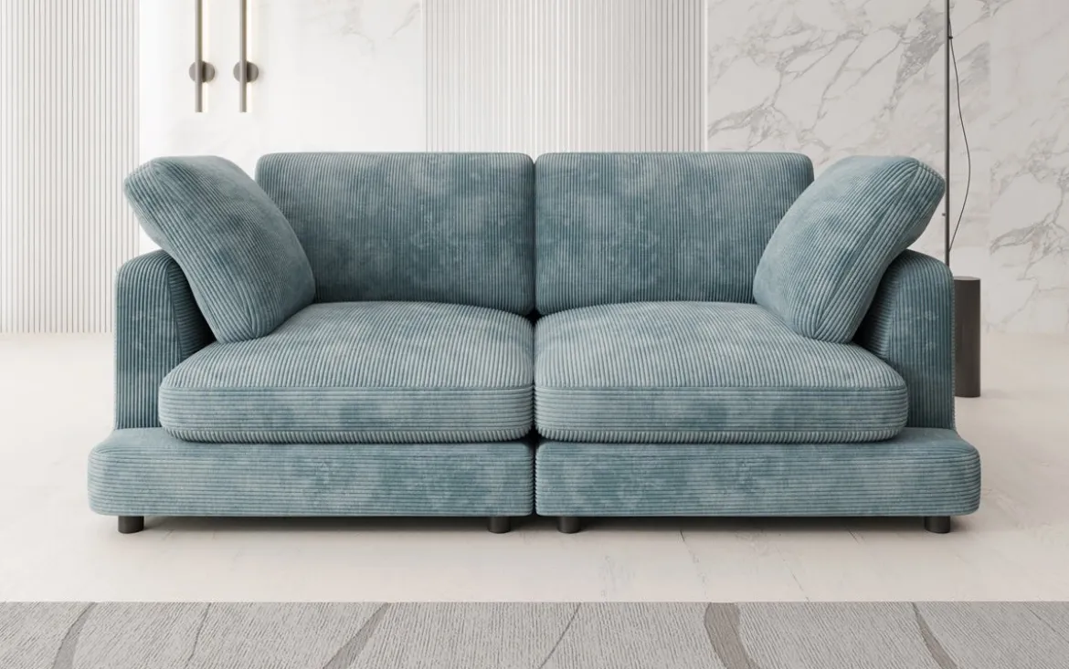 Designer 2 Sitzer Sofa Thalessa in Cord