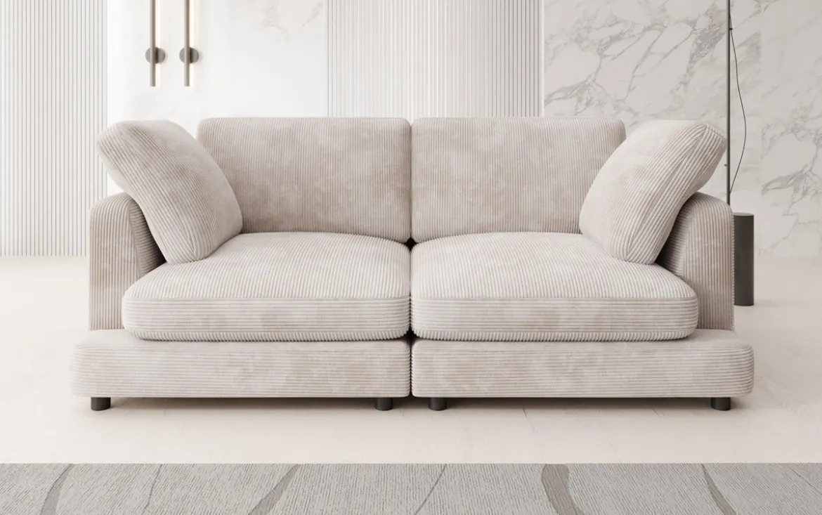 Designer 2 Sitzer Sofa Thalessa in Cord