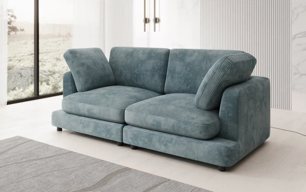 Designer 2 Sitzer Sofa Thalessa in Cord