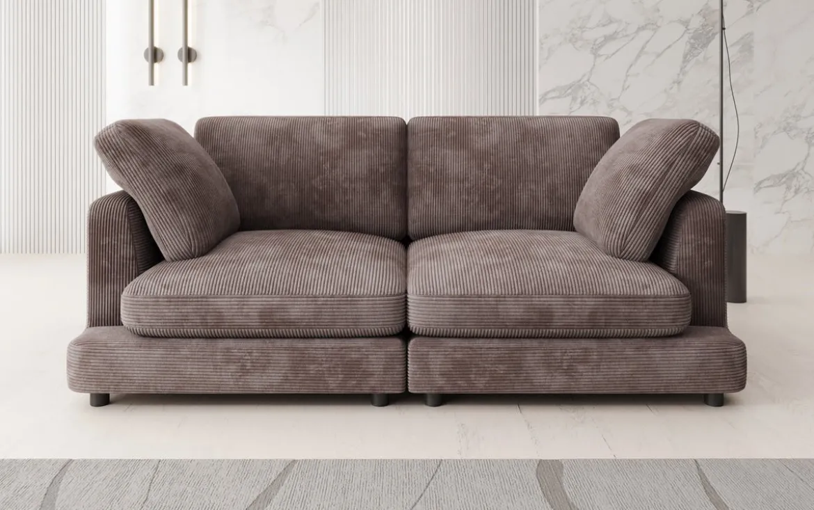 Designer 2 Sitzer Sofa Thalessa in Cord