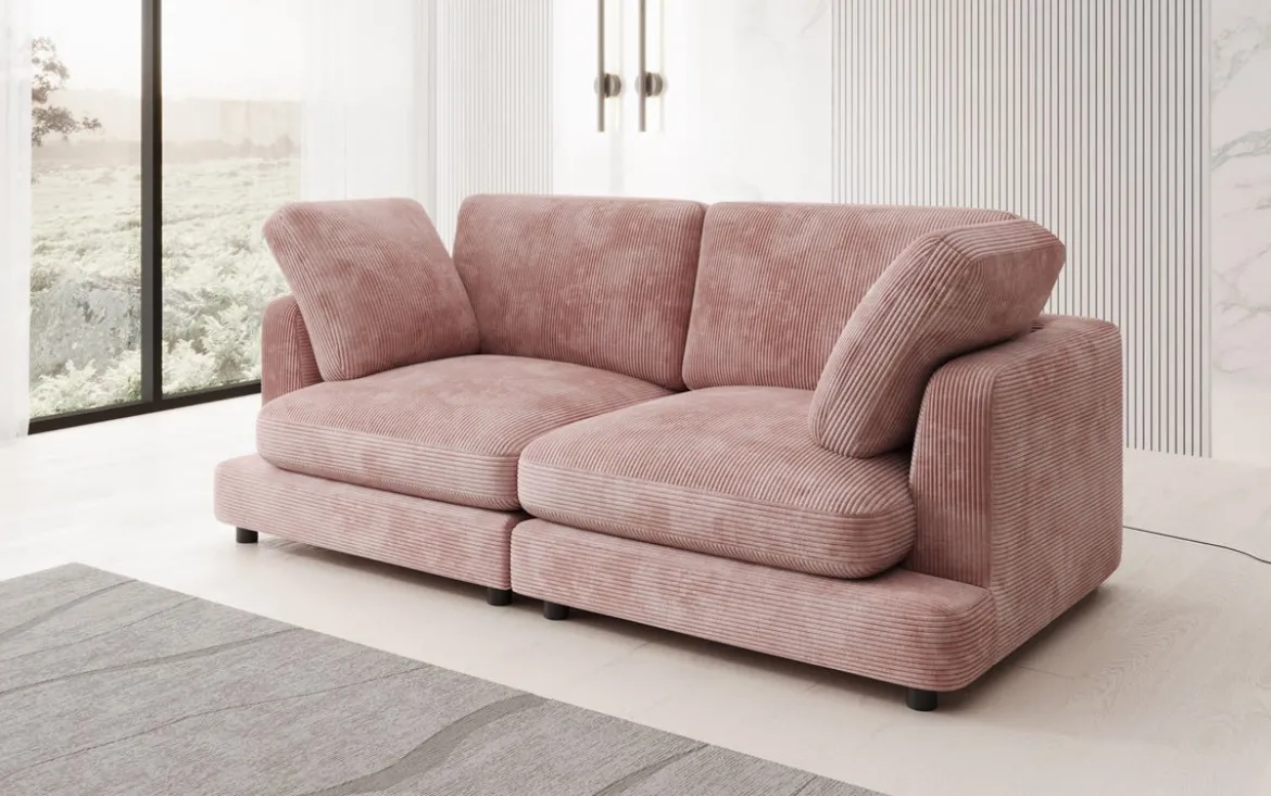 Designer 2 Sitzer Sofa Thalessa in Cord