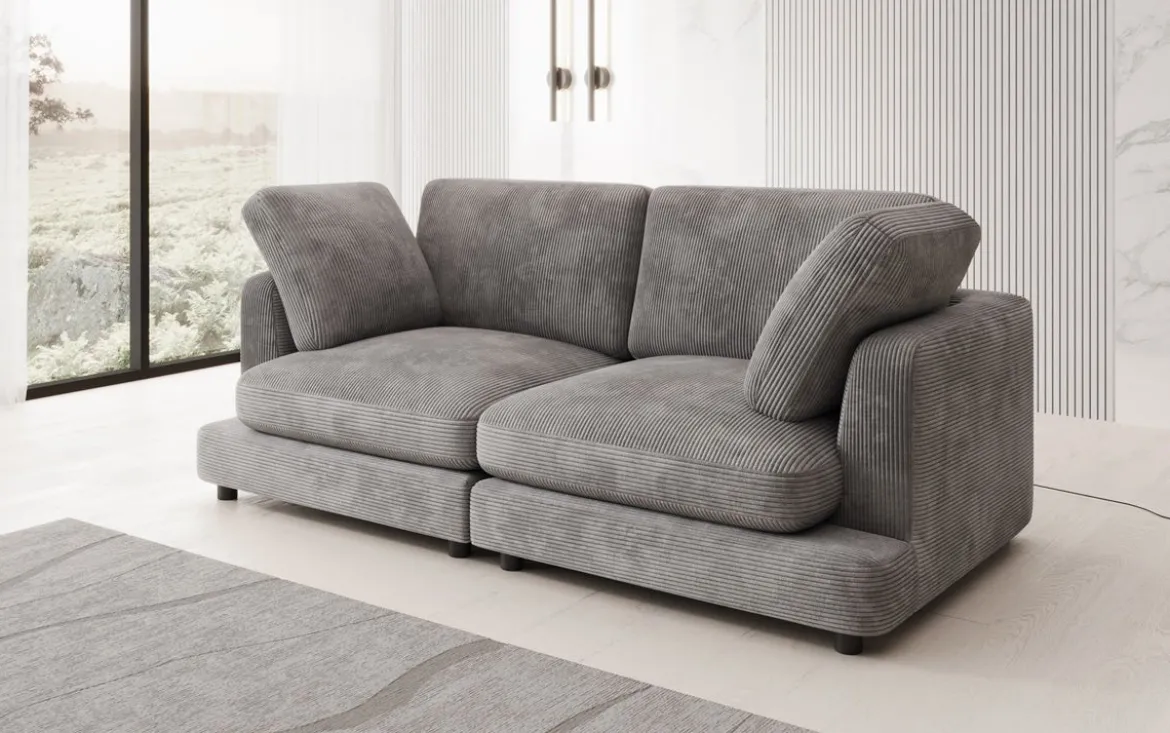 Designer 2 Sitzer Sofa Thalessa in Cord