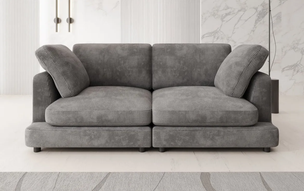 Designer 2 Sitzer Sofa Thalessa in Cord