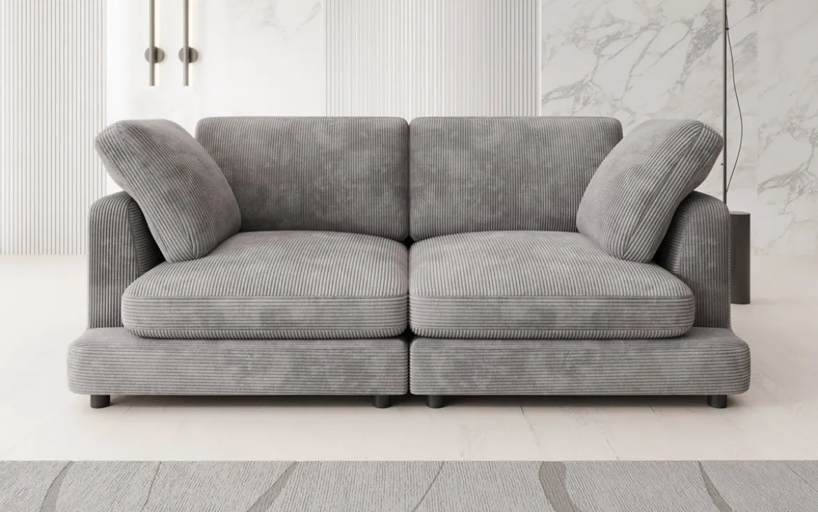 Designer 2 Sitzer Sofa Thalessa in Cord