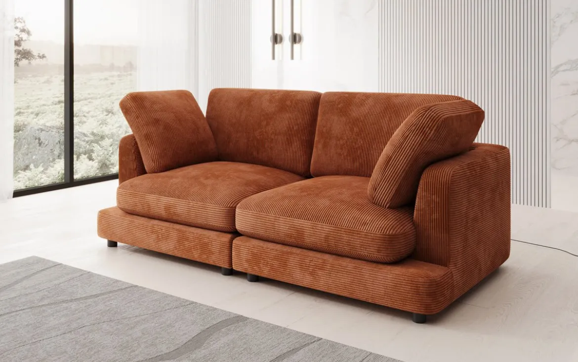 Designer 2 Sitzer Sofa Thalessa in Cord