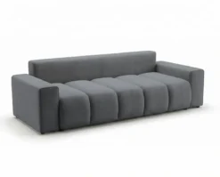 Designer 3 Sitzer Sofa Vena mit Stauraum und Schlaffunktion in Samt