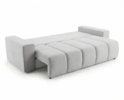 Designer 3 Sitzer Sofa Vena mit Stauraum und Schlaffunktion in Samt