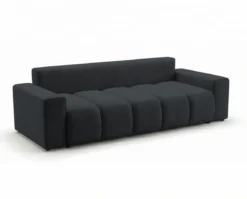 Designer 3 Sitzer Sofa Vena mit Stauraum und Schlaffunktion in Samt