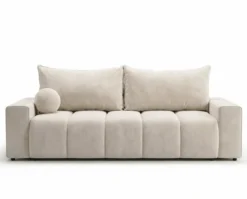 Designer 3 Sitzer Sofa Vena mit Stauraum und Schlaffunktion in Samt